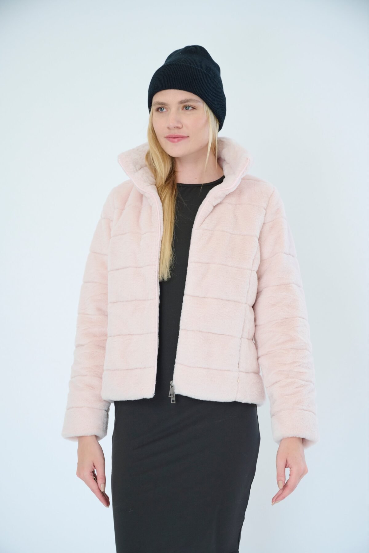 The Plush Faux Fur Quilted Jacket