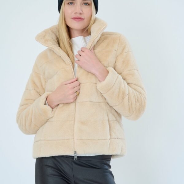 The Plush Faux Fur Quilted Jacket