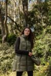 Long Metallic Nylon Down Vest