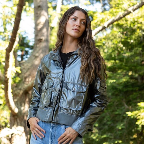 Metallic Aviator Jacket