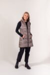 Long Metallic Nylon Down Vest