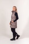 Long Metallic Nylon Down Vest